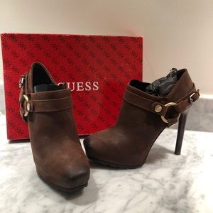 Guess brown booties